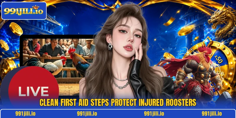Clean first aid steps protect injured roosters