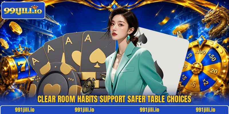 Clear room habits support safer table choices