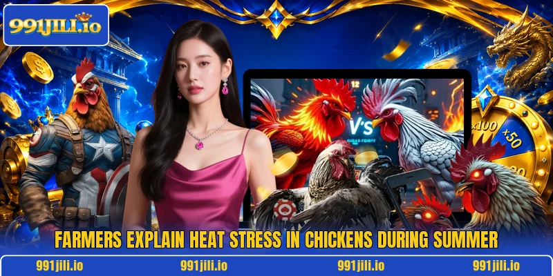 Farmers explain heat stress in chickens during summer
