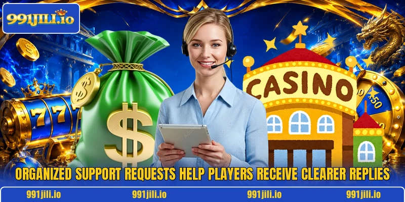 Organized support requests help players receive clearer replies