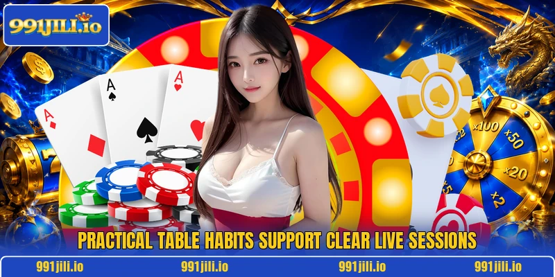 Practical table habits support clear live sessions