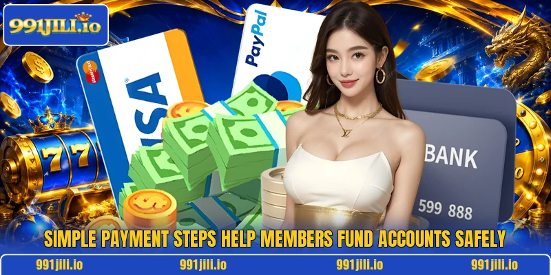 Simple payment steps help members fund accounts safely