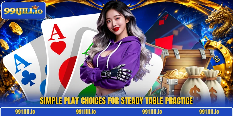 Simple play choices for steady table practice