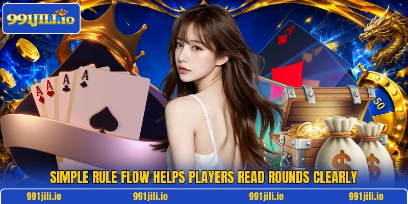Simple rule flow helps players read rounds clearly