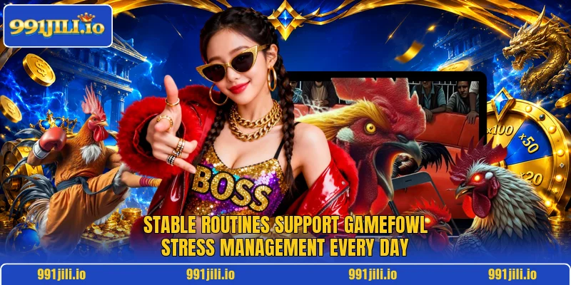 Stable routines support gamefowl stress management every day
